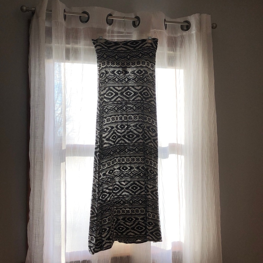 Aztec print maxi skirt